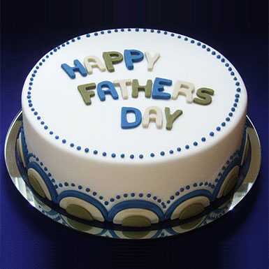 Blue Circles Fathers Day Cake Trie